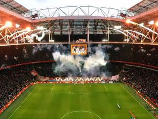 Vuurwerkshow voorafgaand aan Ajax - PSV in de Johan Cruijff ArenA op zondag 2 februari 2020. Uitgevoerd door Xena Vuurwerk BV